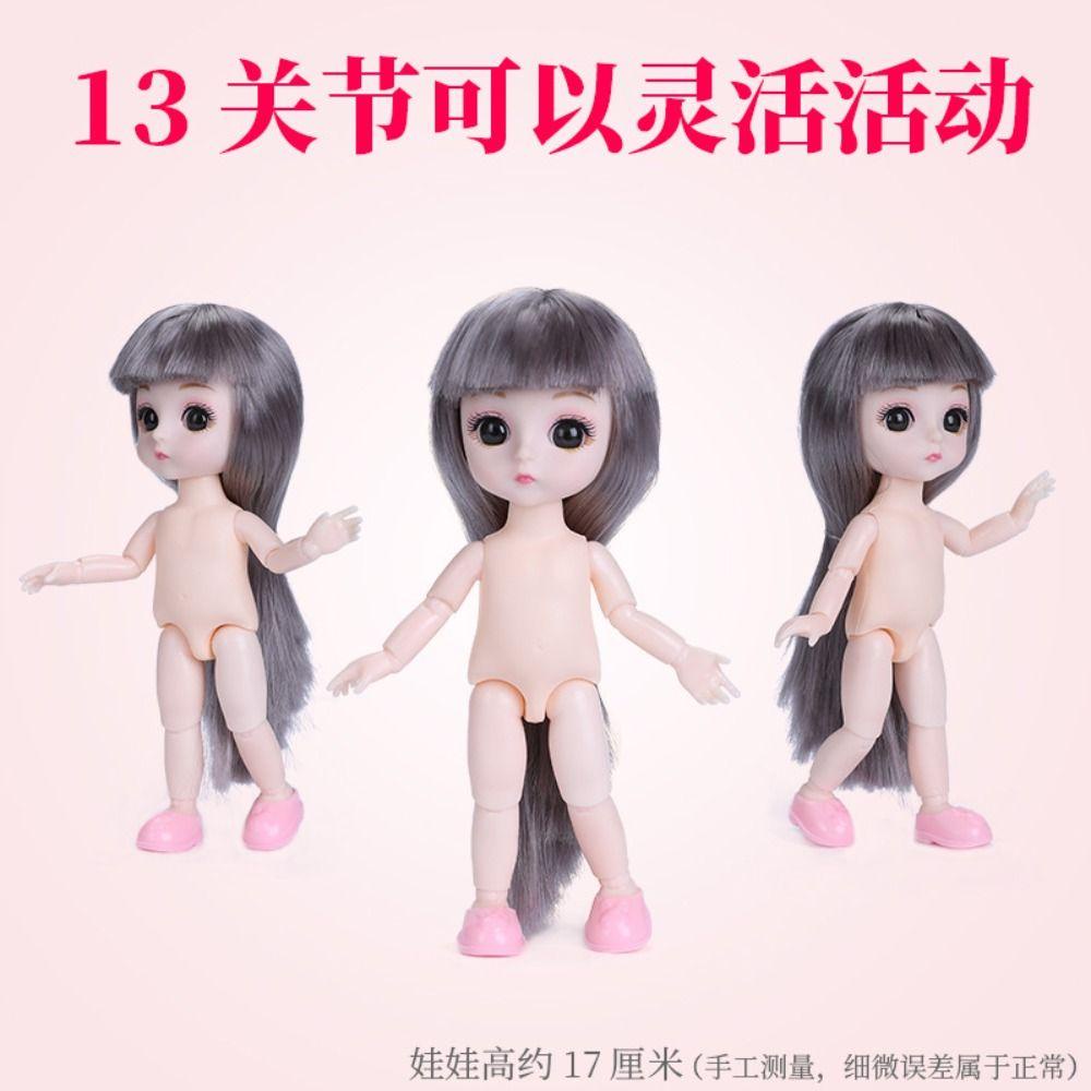 Needway   Molly Boneka Anak Perempuan Mini Lucu Manis 13sambungan Bergerak Bjd1Per12Baju Dandan Set Mainan Boneka Princess BJD