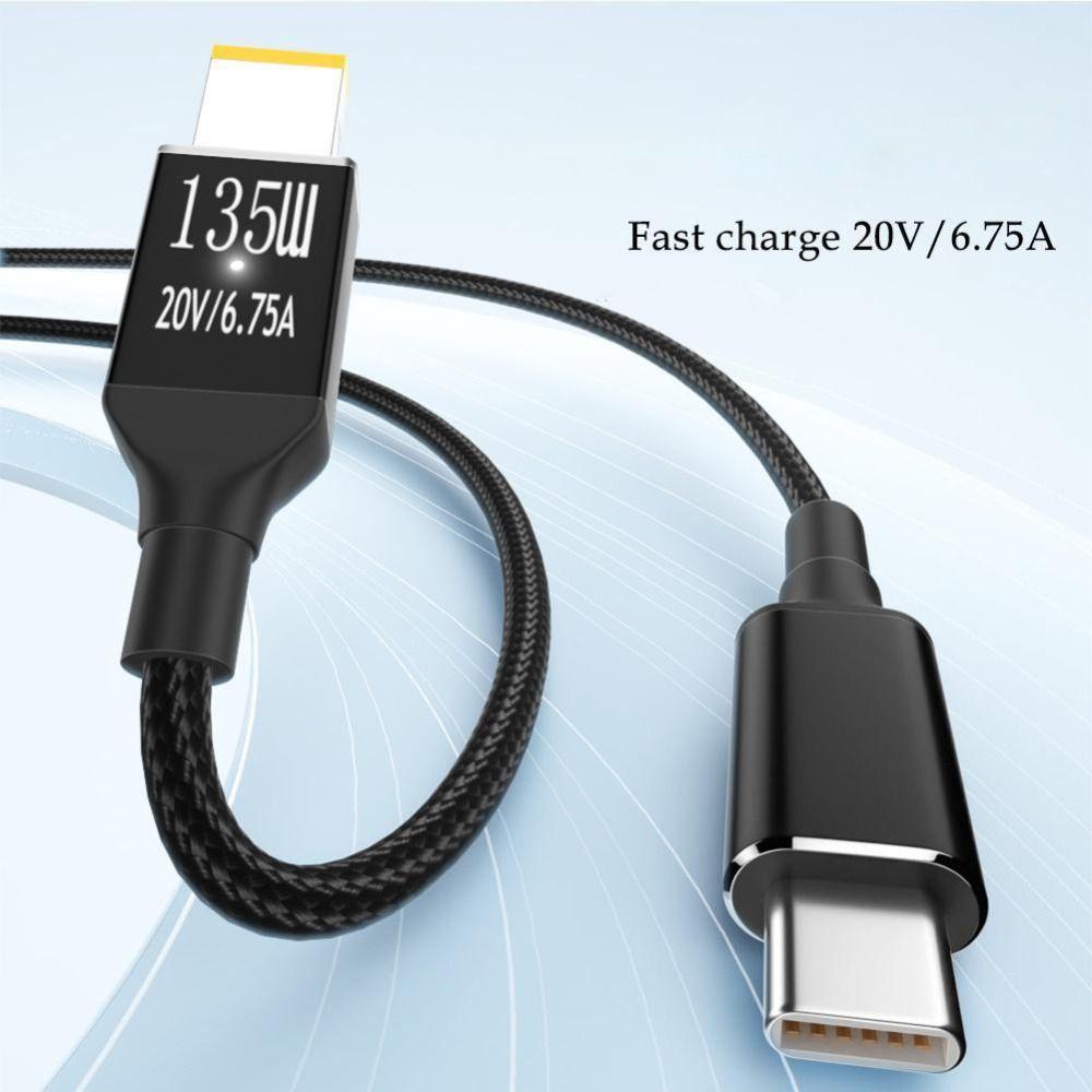 Populer Adaptor Konverter Kabel Fast Charging Tipe C Ke Steker Persegi Untuk Lenovo