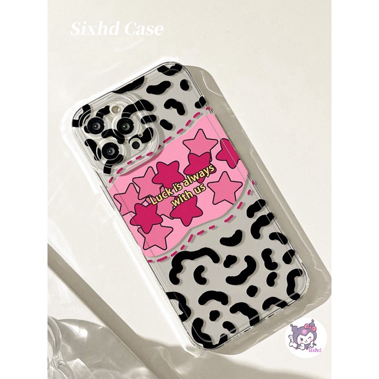 IPHONE Kompatibel Untuk Iphone14 13 12 11 Pro Max SE 2020 X XR Xs Max7 8 6 6s Plus Fashion Motif Leopard Bintang Silicon Phone Case Lembut TPU Shockproof Cover XJJJJ