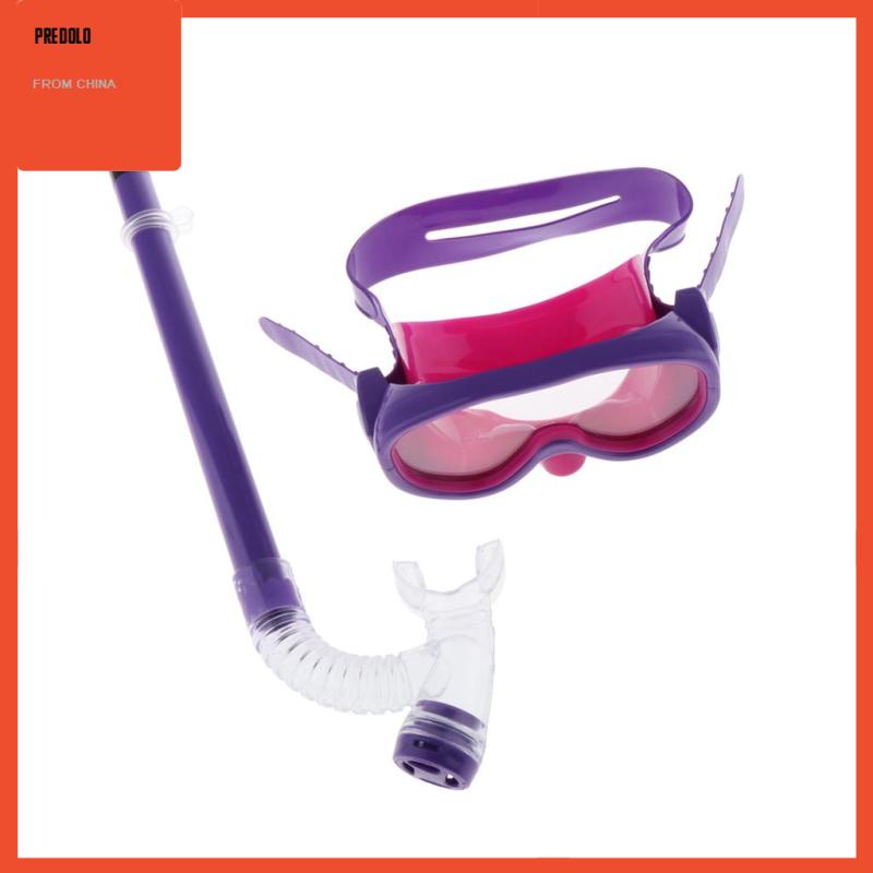 [Predolo] Set Snorkel Silikon, Kacamata Diving, Diving Set Snorkel Anak -