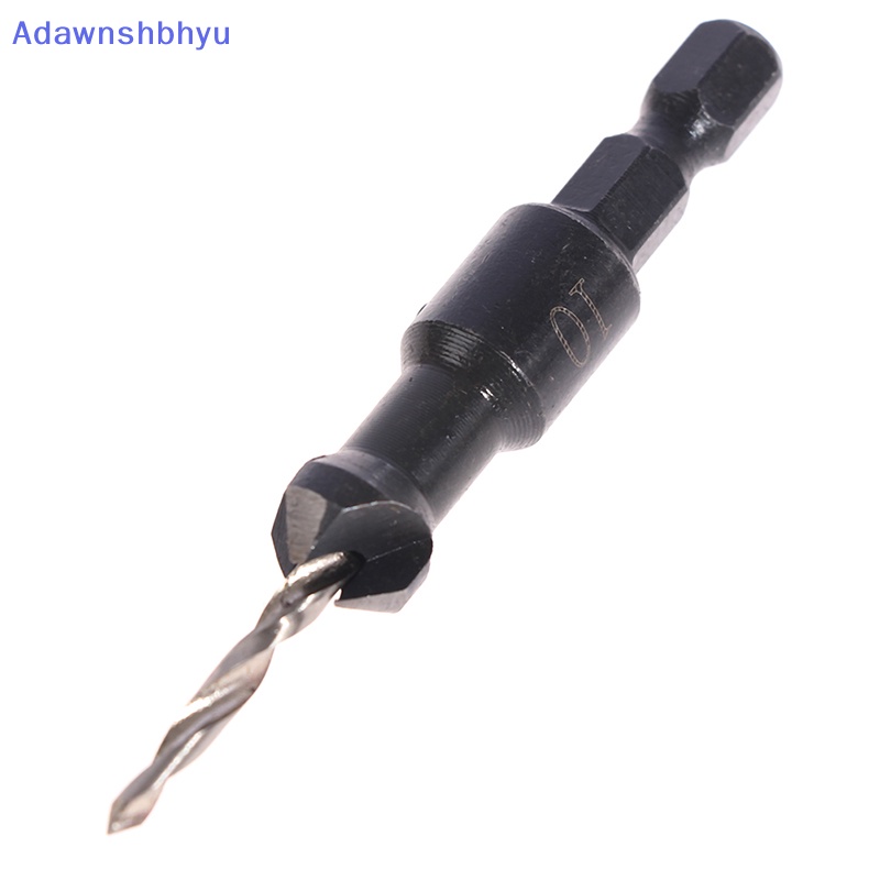 Adhyu 4PCS 3/3.5 /4 /4.5mm Hex Quick Change Shank Countersink Tapered Drill Bits ID