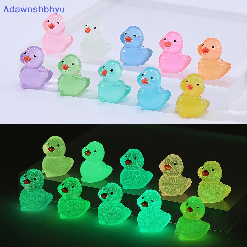 Adhyu 1/10Pcs Boneka Bebek Resin Bercahaya Mini Menyala Dalam Gelap DIY Taman Rumah Mobil Mainan Rumah Boneka Ornamen Aksesoris ID