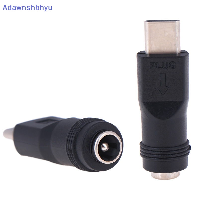 Adhyu 1pcs jack Female 5.5*2.1mm Ke Type-C 3.1 Male Plug 90per180derajat DC Adaptor ID