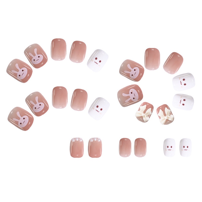 Ch100 24Pcs DIY Kuku Palsu French Cool Finger Nail Art Stiker Kuku Palsu