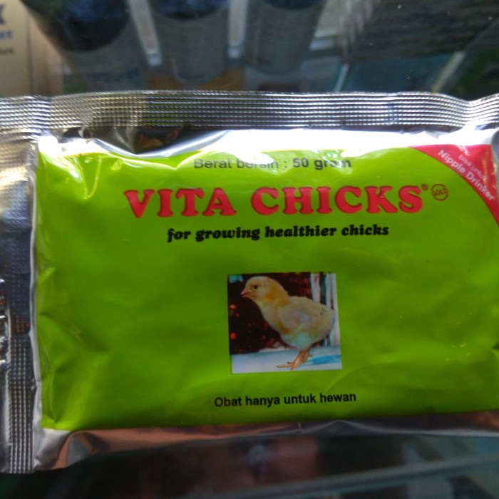 JUAL VITA CHICK 50 GRAM MEDION VITAMIN AYAM PERTUMBUHAN ANAK BURUNG UNGGAS BEBEK ITIK BURUNG PUYUH