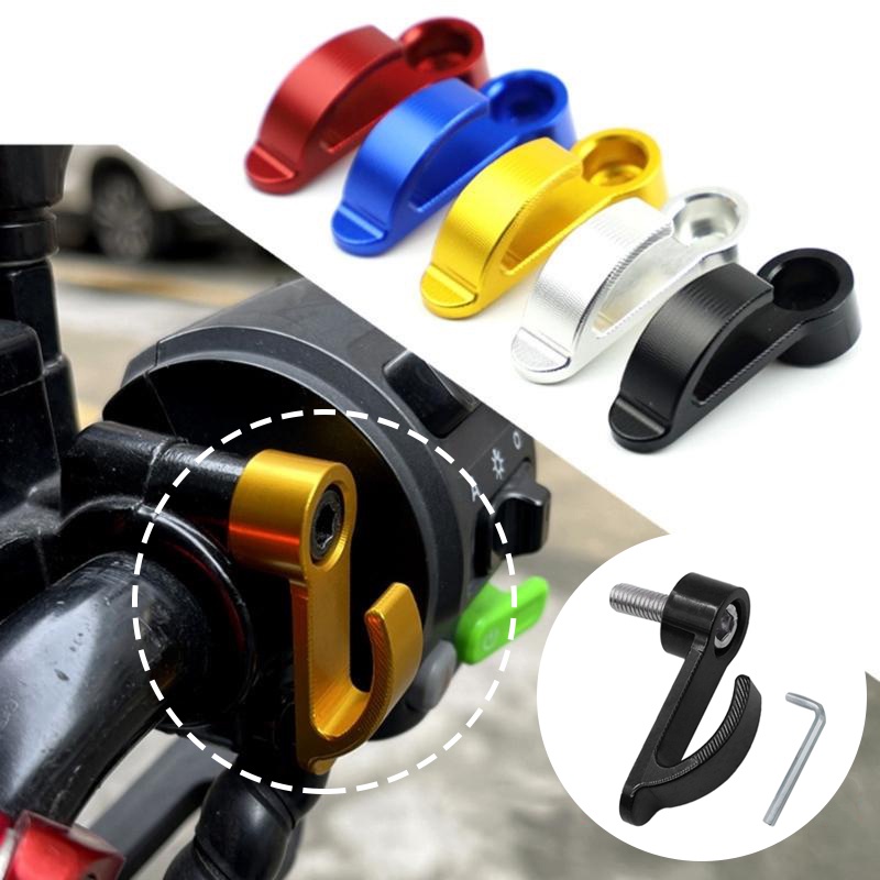 Motor CNC Aluminium Helm Membawa Kait Universal Single Hole Hook Untuk Skuter Elektrik Moped Luggage Bag Hanger Gadget Sarung Holder Hook Rak Samping