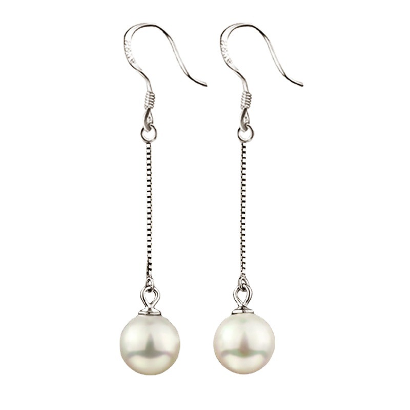 Goldkingdom Aksesoris Perhiasan Fashion Ready Stock Anting Gaya Panjang Untuk Wanita Nanyang Pearl Shell Pearl Earrings, Ear Hook Earrings