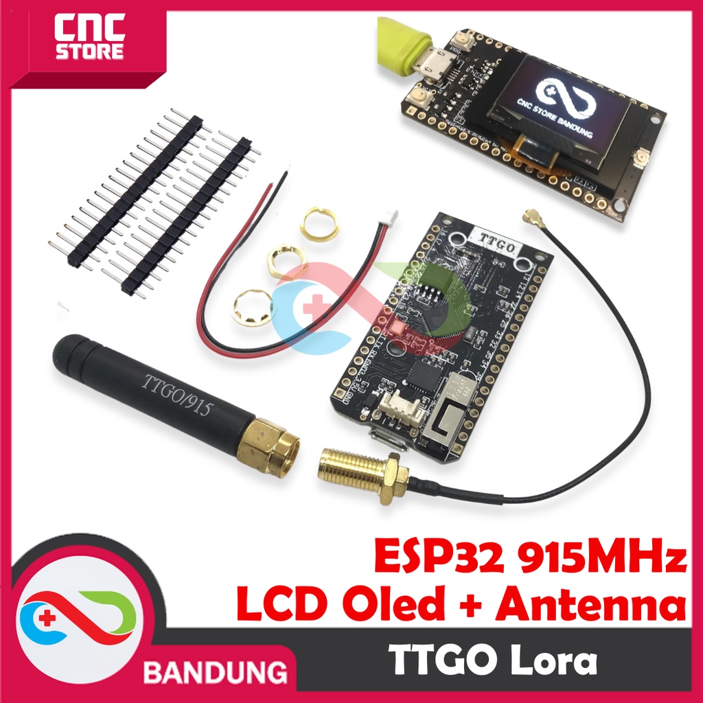 TTGO LoRa ESP32 915MHz SX1276 LCD OLED Bluetooth WIFI Antenna