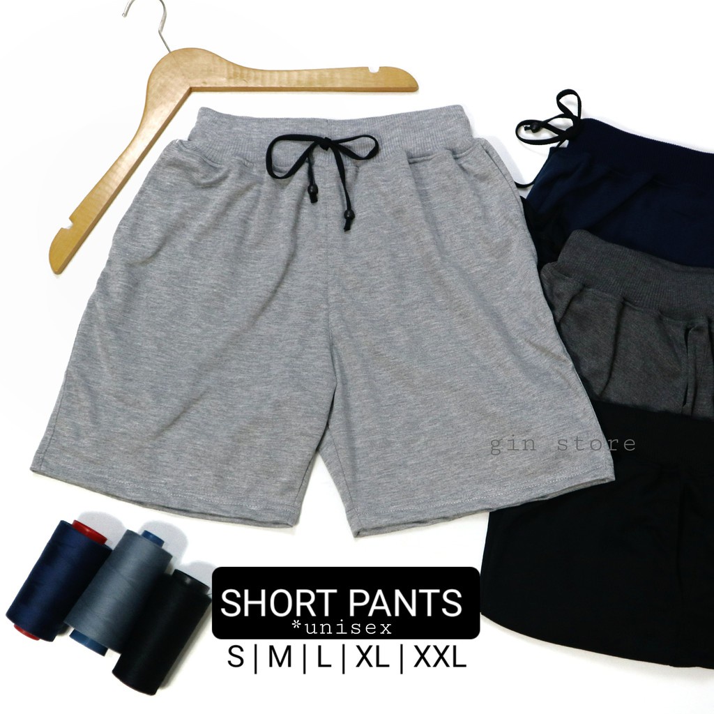 PROMO GILAAA!!! Paket Hemat - 4 Pcs Celana Pendek Polos Adem - Shortpants Boxer - Celana Tidur Pria Wanita