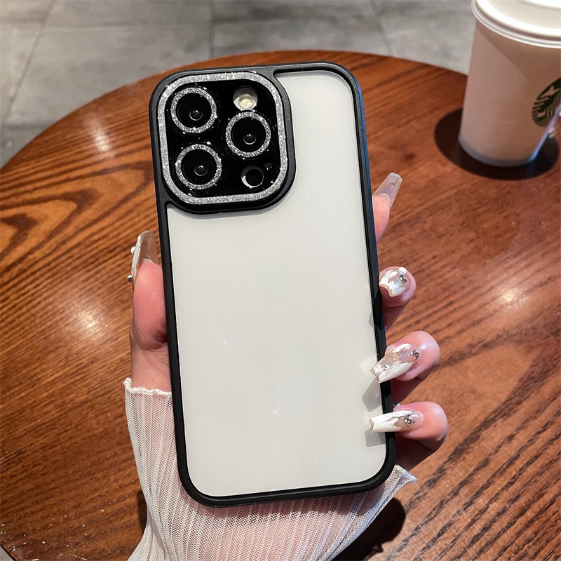 IPHONE Dilengkapi Dengan Film Lensa, Serbuk Glitter Dan Case Telepon Berlian Iphone14 13 12 11 Pro Max Sarung Case Shockproof
