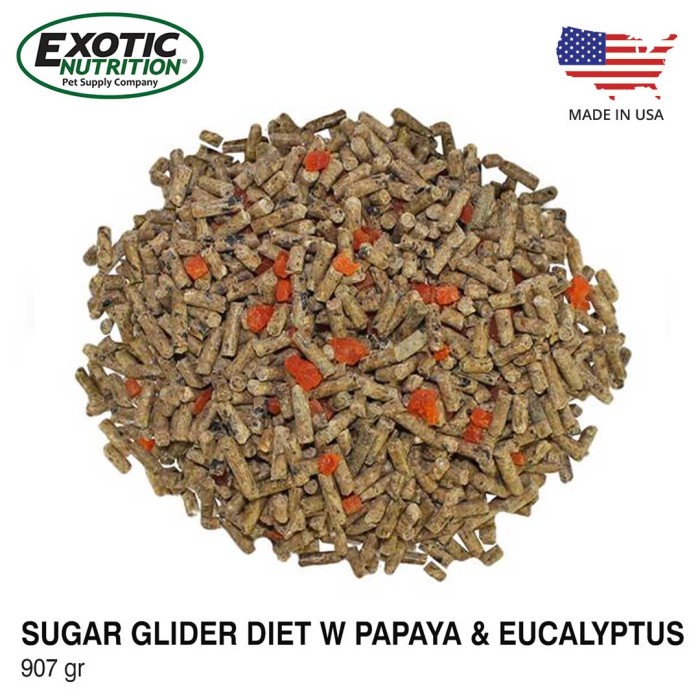 Exotic Nutrition Sugar Glider Diet With Papaya &amp; Eucalyptus 907gr