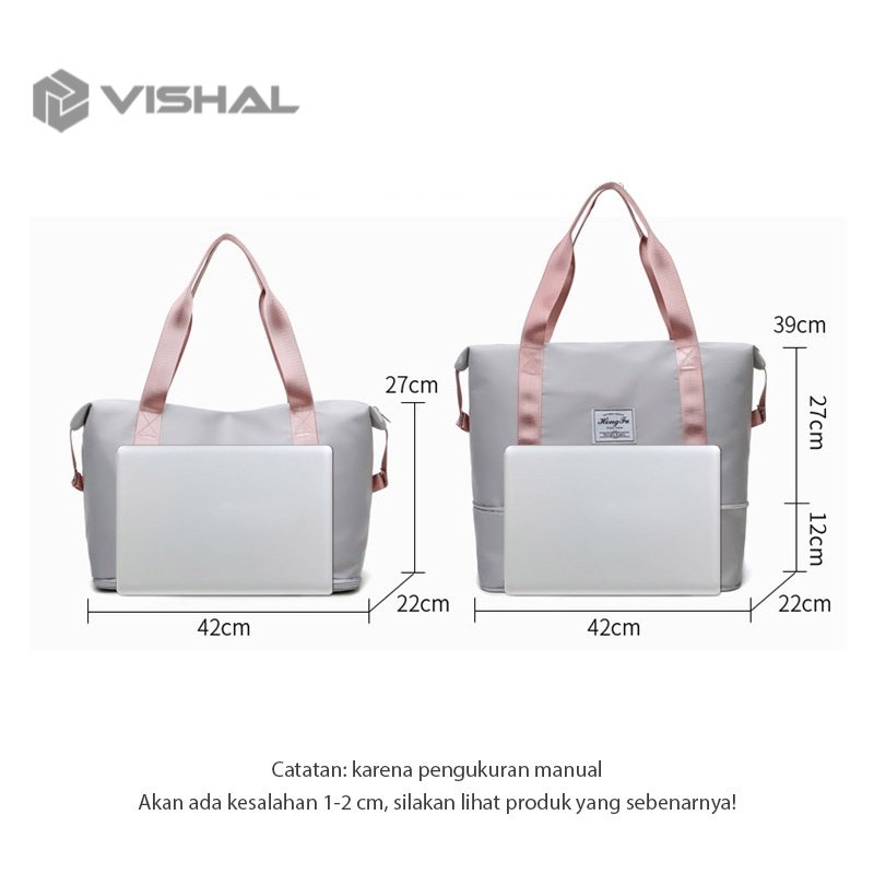 VISHAL TAS TRAVEL BESAR ANTI AIR / PORTABLE GYM BAG / TAS FITNESS / TAS HAND CARRY VS-126