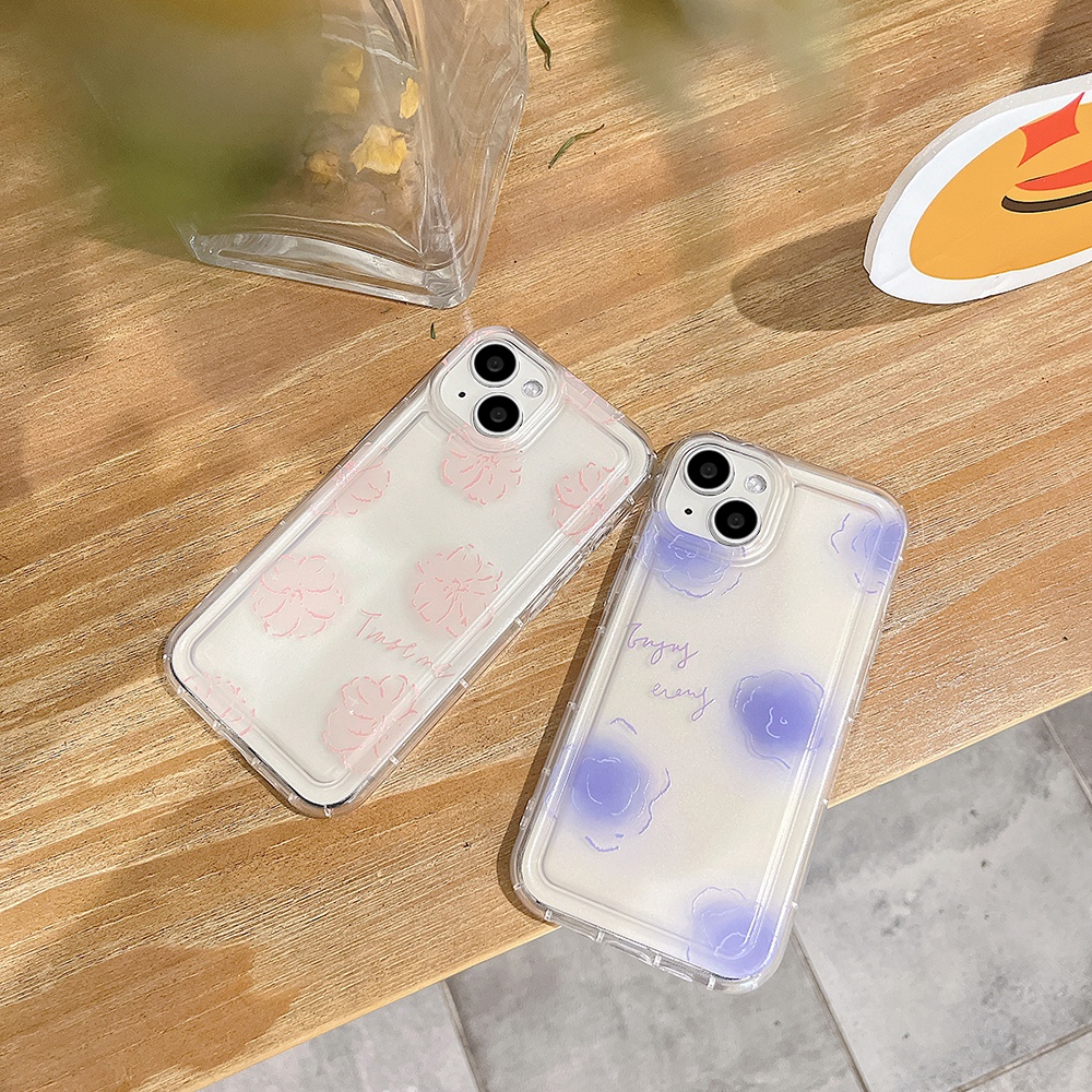 Air Puffer IPhone Case Kompatibel Untuk IPhone 11dream Pink Booming Bunga 14 Pro Max13 Pro Max12 IPhone X XS XR 7 8 Plus Ultra Hybrid Lembut TPU Back Phone Cover