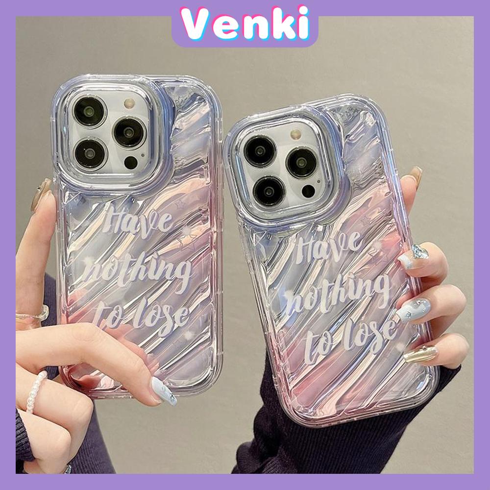 VENKI - For iPhone 11 iPhone Case Laser Reflective Transparent Phone Case TPU Soft Shockproof Airbag Case Protective English Alphabet Compatible with iPhone 14 13 Pro max 12 Pro