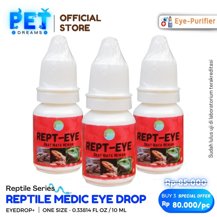 PROMO MRVET REPT EYE DROP MEDIC OBAT TETES MATA REPTILE TORTO SULCATA