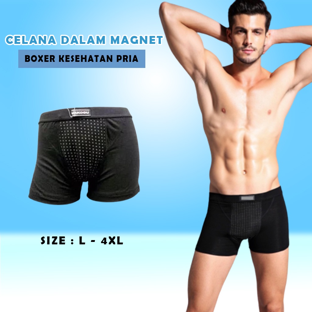 ORIGINAL Celana Boxer Magnet Terapi Kesuburan Pembesar Kelamin MrP Pria Dewasa Vakoou Terbukti Ampuh