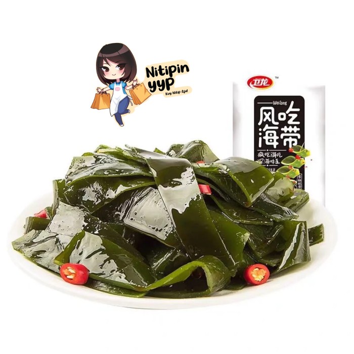 

Rumput Laut Pedas Gurih — Seaweed Spicy 风吃海带 WEI LONG (20gr) - RUMPUT LAUT