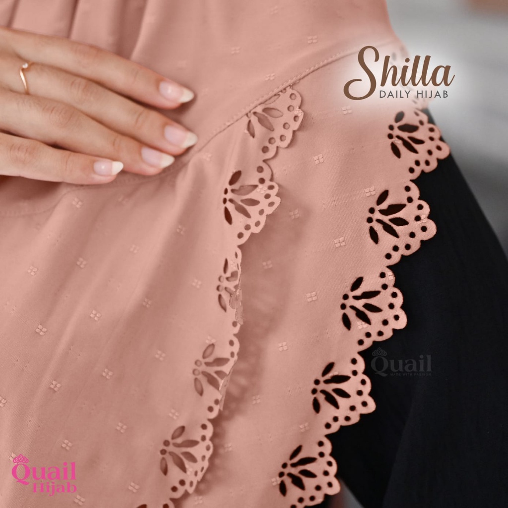 Shilla daily Hijab Khimar Original Quail Hijab Wanita Fabric jersey Crinkle BE