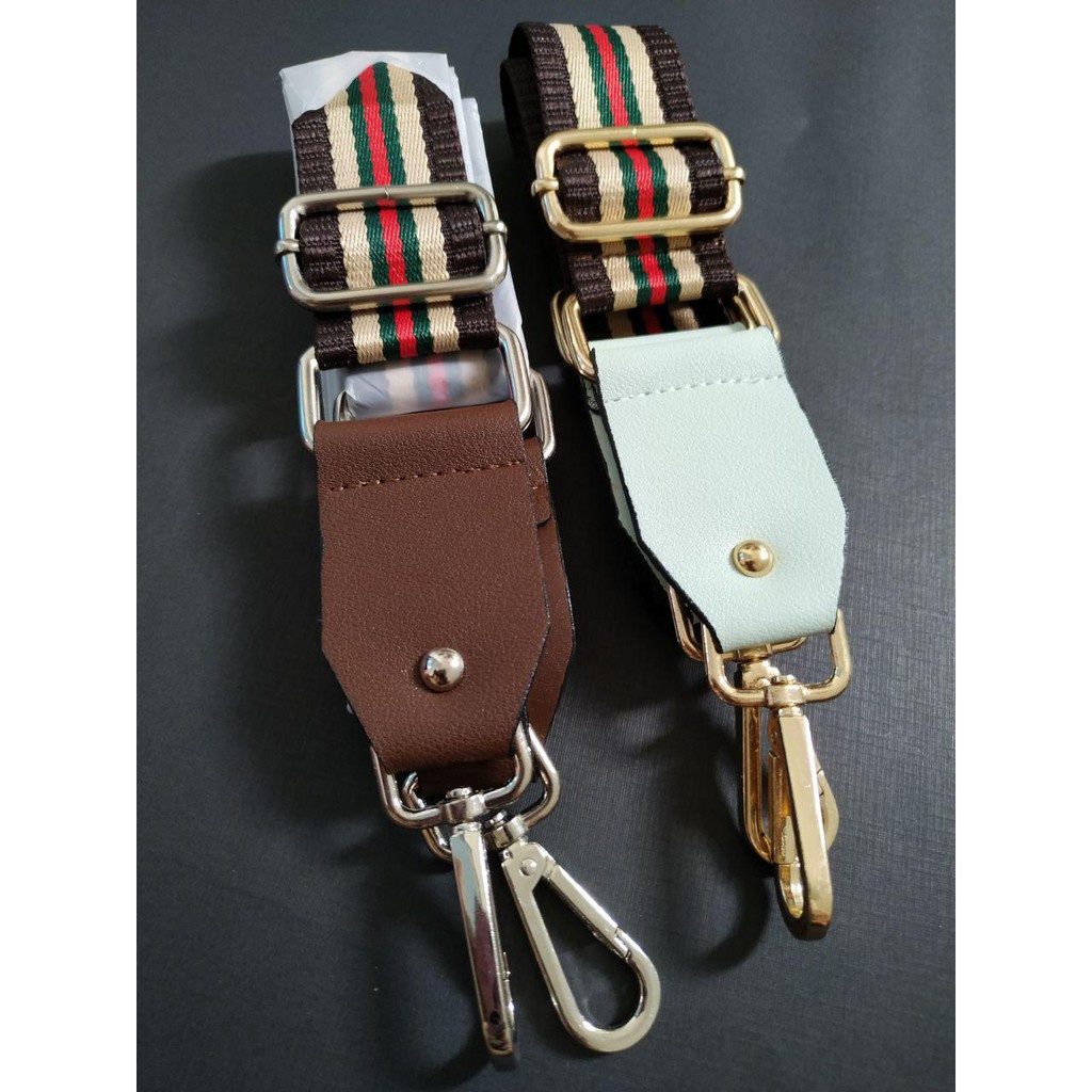 LONGSTRAP/LONG STRAP/ COKLAT GARIS HIJAU MERAH MUSO LIPAT