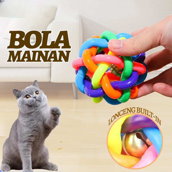 GOS -H411- Mainan Bola Gerigi Gigitan Anjing Kucing - Mainan Gigitan Bola Kucing - Mainan Hewan Peliharaan