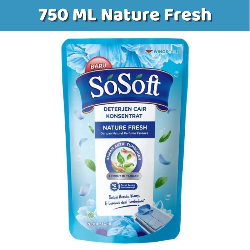 SoSoft Liquid Detergent Cair Botol 750ml