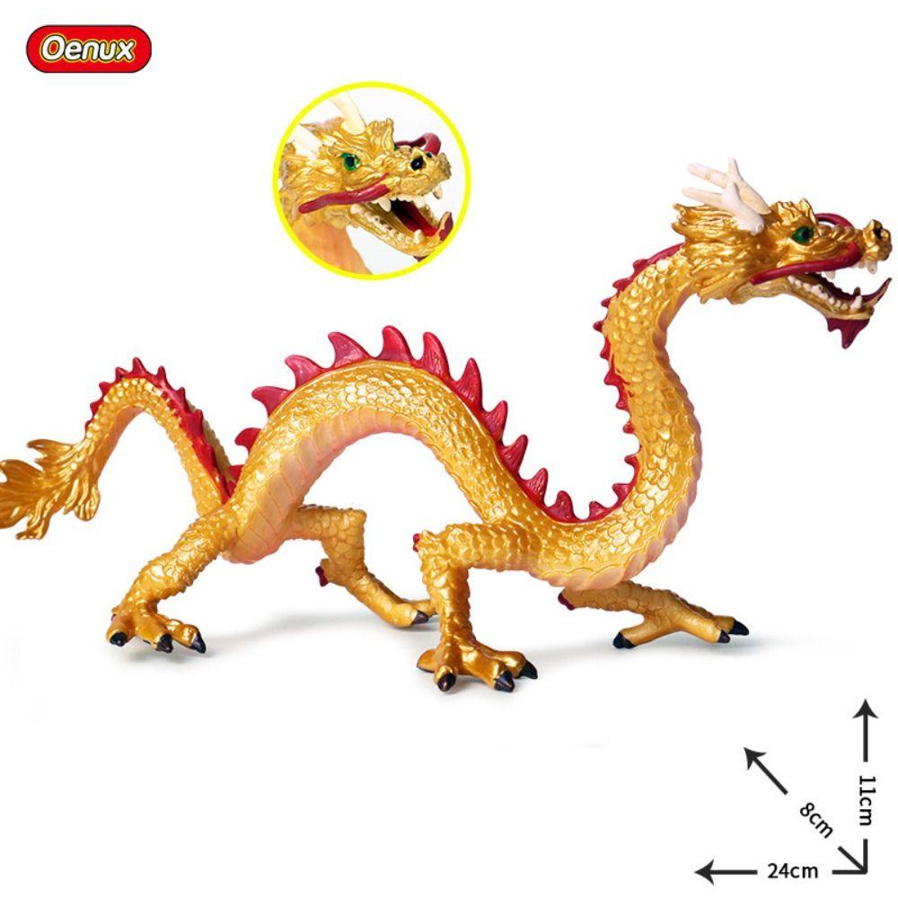 Agustina Dinosaurus Action Figure Edukasi Dekorasi Rumah Patung Naga Simulasi Naga Mainan PVC Patung Dinosaurus Naga Cina