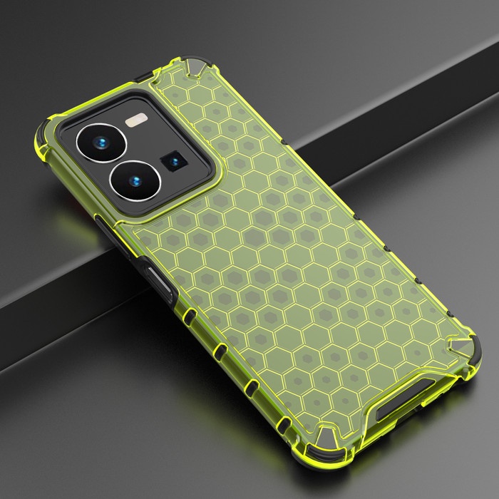 Vivo Y22 - Y35 - Honeycomb Hybrid Clear Unique Armor Case Shockproof