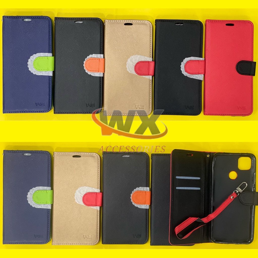 [ Xiaomi Redmi 9A / 9C / 10C ] FLIP CASE CANVAS BOOK COVER / SARUNG BUKU / SOFT CASE DOMPET BUKA TUT