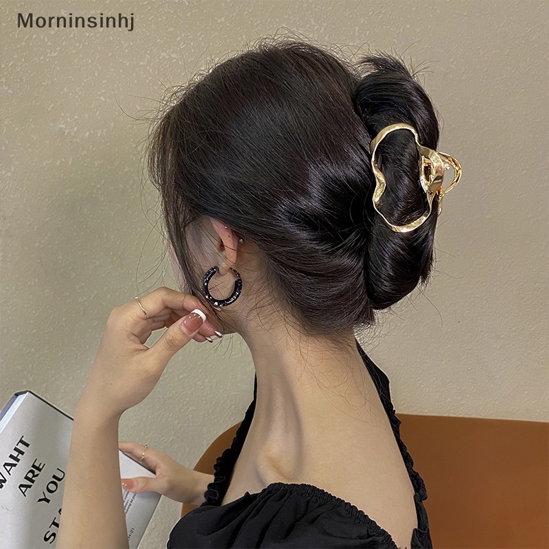 Mornin Elegan Gaya Korea Besar Logam Jepit Rambut Cakar Aksesoris Rambut Fashion Sederhana Headress Wanita id