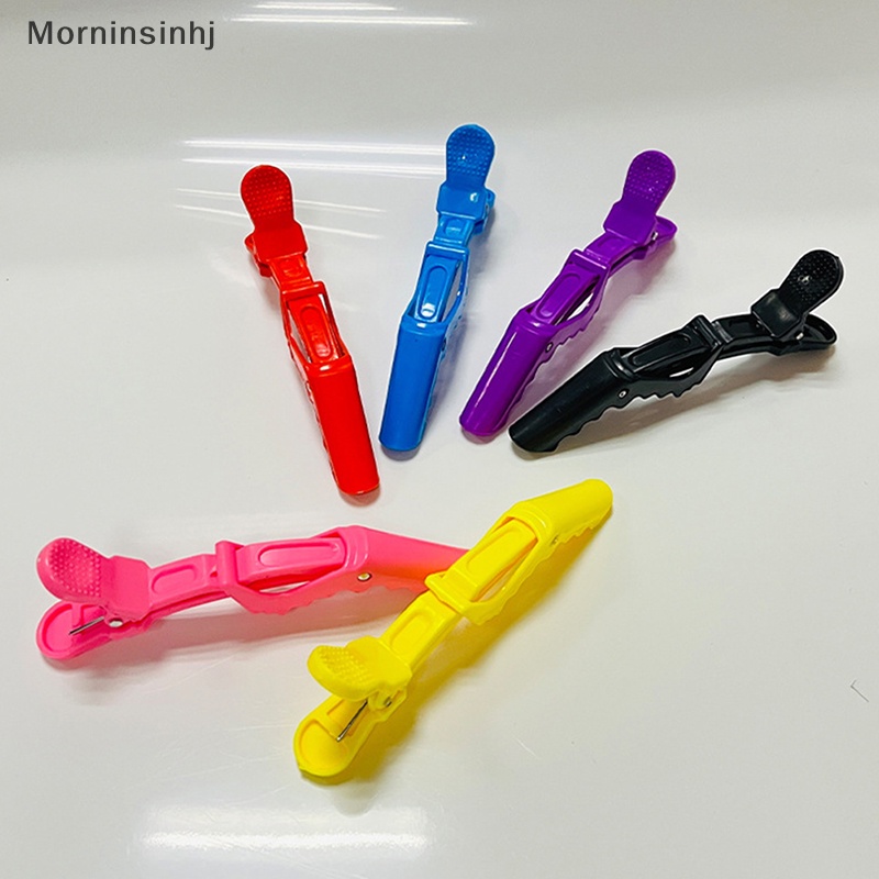 Mornin 5pcs/lot Klip Rambut Plastik Hairdressing Clamp Claw Section Alligator Clips Barber Untuk Salon Styling Aksesoris Rambut Jepit Rambut id