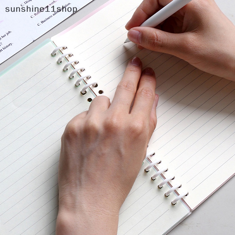 Sho 30lubang Loose-leaf Plastic Binding Ring Spring Spiral Rings Binder Strip Untuk Kertas A4 Notebook Alat Tulis Perlengkapan Kantor N