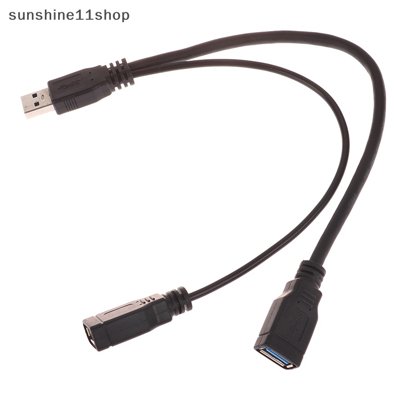 Sho Kabel Listrik Spliter Y Yang Inovatif Dan Praktis Cord Extension USB 3.0 A 1pria Ke2Wanita Data Hub Power Adapter N