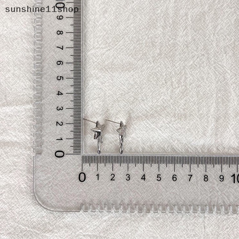Sho Fashion Anting Stud Zircon Lava Bintang Desain Trendi Temperamen Korea Anting Kepribadian Sederhana Untuk Perhiasan Wanita N