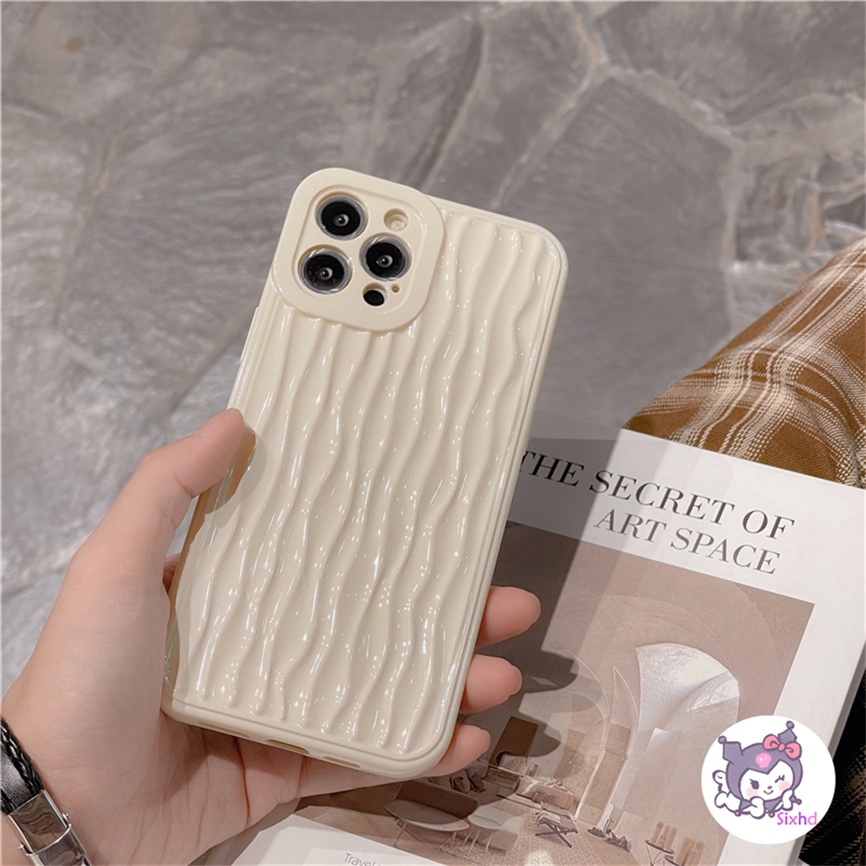 IPHONE Kompatibel Untuk Iphone14 13 12 11 Pro Max SE 2020 X Xr Xs Max8 7 6 6s Plus Full Cover Lipit Bergaris Gossy Phone Case Perlindungan Lembut Shockproof Cover