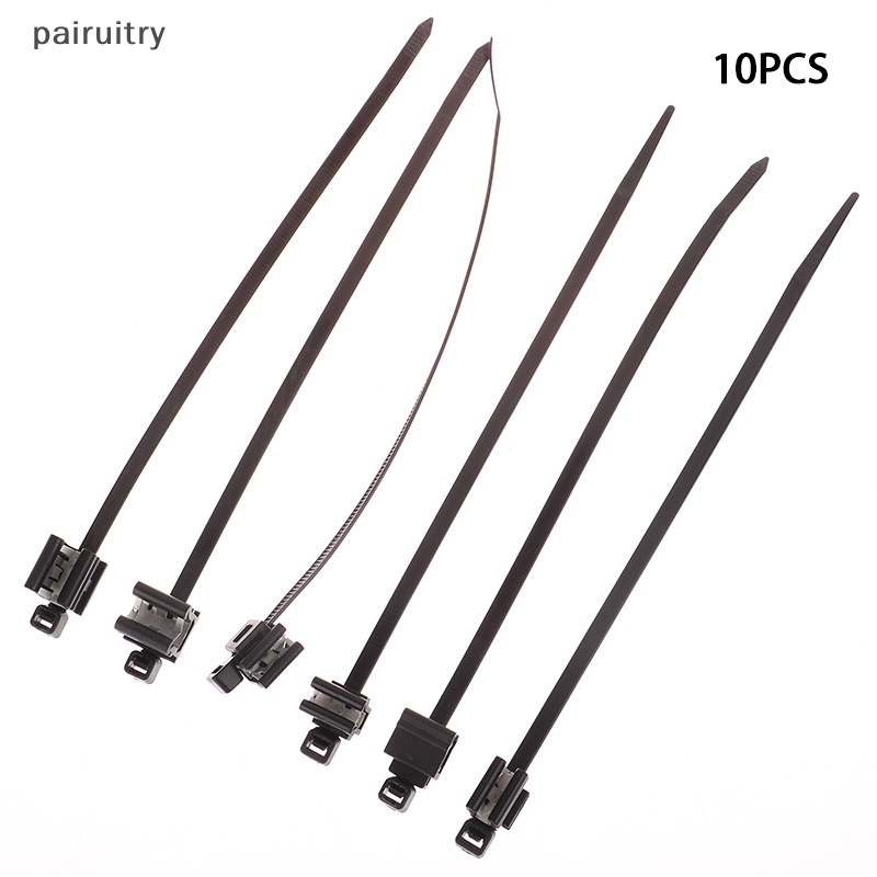 Prt 10pcs Pengikat Kabel Logam Lembaran Mobil Pipa Line Fixing Edge Zip Tie Wire Harness PRT