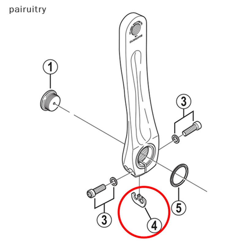 Prt Sepeda Gunung Sepeda Jalan Satu Crankset Crank Parts Tab Dayung Anti Longgar PRT