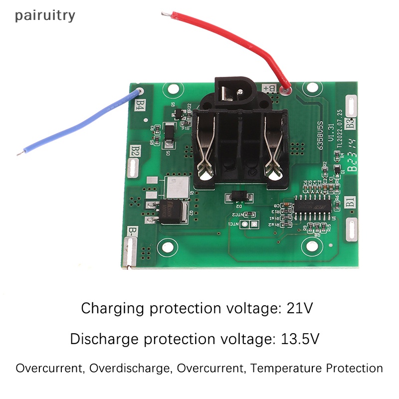 Prt 21v Bms 5s 20A Listrik Angle Grinder 3.7V Li Ion Perlindungan Papan PCB Bor Aksesoris PRT