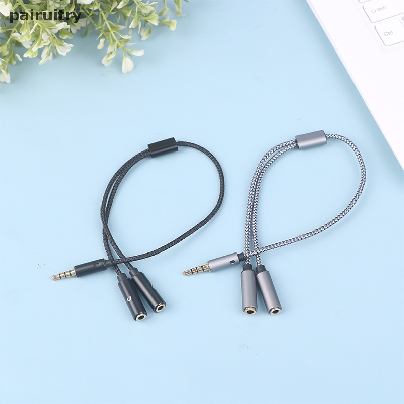 Prt Headphone Komputer Laptop 3.5mm 2-in-1 Adapter Kabel Handphone Adapter PRT