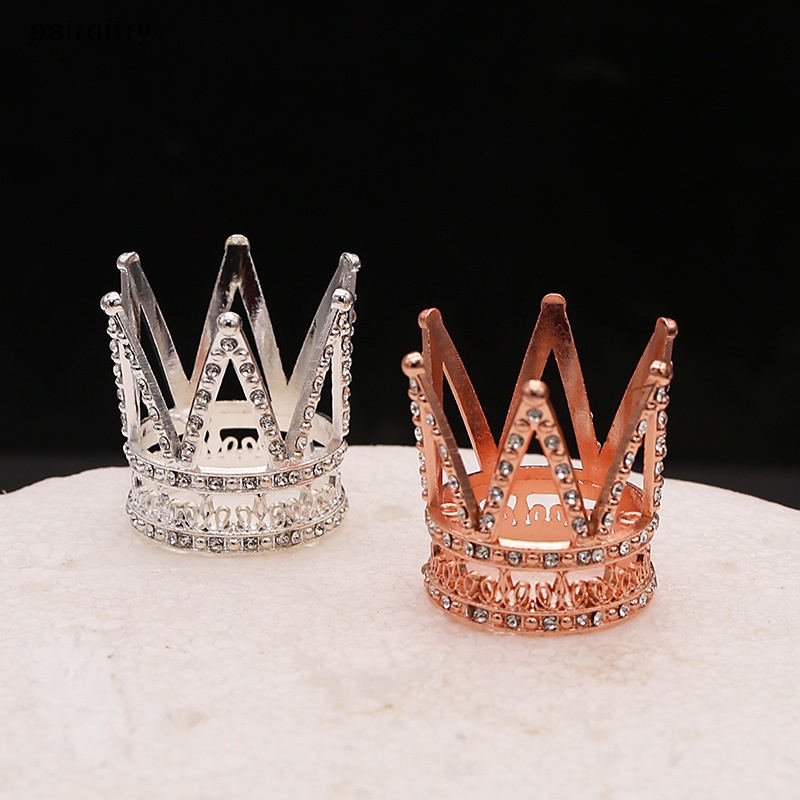 Prt Mini Crown Princess Topper Tiara Kristal Anak Hiasan Rambut Untuk Pesta Ulang Tahun Pernikahan Kue Decorag Tools PRT