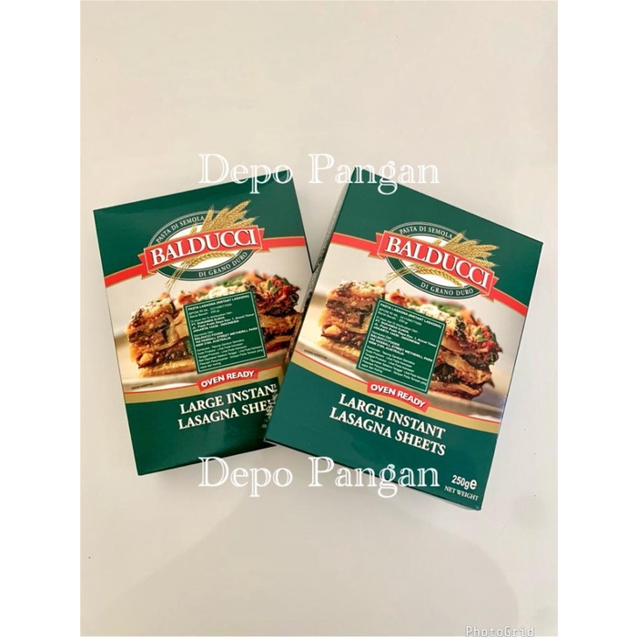 

BALDUCCI LARGE LASAGNA INSTANT SHEET 250 GR / LASAGNA SHEET / LASAGNE