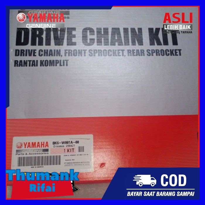 GEAR GIR RANTAI SET BK6 R15 R 15 V3 VVA LED MT 15 XSR 155 ORIGINAL ORI