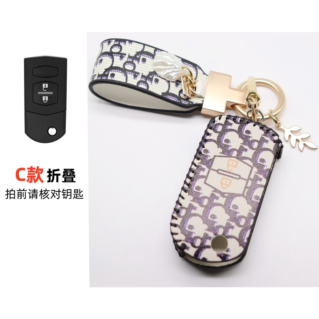 Kualitas Tinggi Keyless Remote Control Car Key leather Cover Case Key Case Untuk Mazda CX-30 CX-8 Untuk Mazda3 CX-3 CX-9 Untuk Mazda6 CX-5 Untuk Mazda2