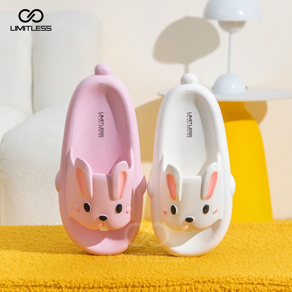 Sandal Kelinci Wanita Terbaru 2023 Anti Slip Sendal Bunny Dewasa Slop Rumah Sandal Rabbit Dewasa Empuk Lucu