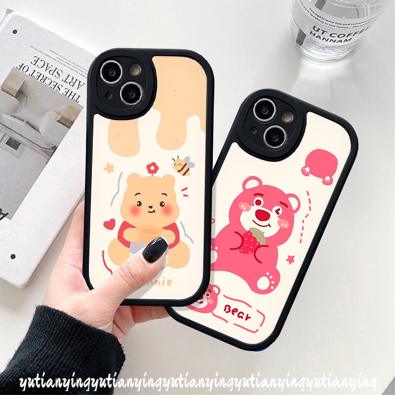 Kartun Lucu Strawberry Bear Manyo Case Untuk Redmi A1 9A 10 9C 9C NFC 9 Redmi9A Redmi10 Redmi9C RedmiA1 Soft Cover