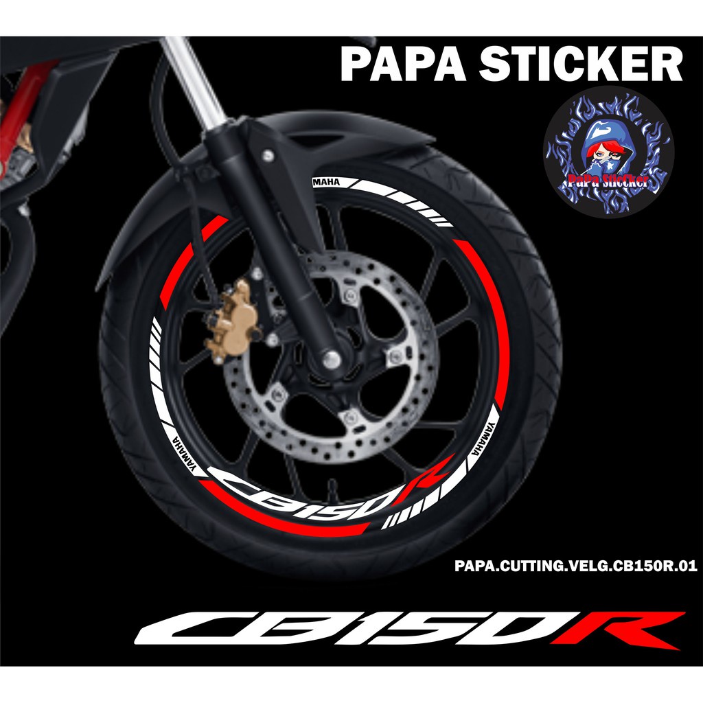STIKER VELG CB150R CUTTING STICKER VELG CB 150 R CUTTING VARIASI HONDA CB150R LIS BAN/VELG 01