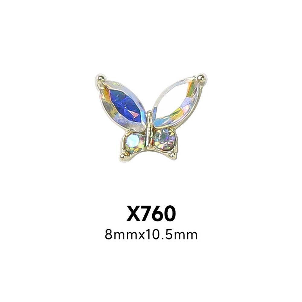 Mxbeauty Paduan Kuku Berlian Imitasi Wanita Fashion Pesona Kuku Mahkota Manicure Aksesoris Logam Nail Art 3D Nail Art Drills
