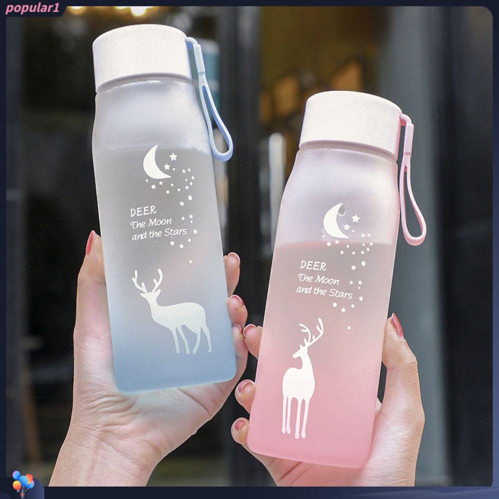 Populer Botol Air Minum Plastik 560ml Portable Travel Tahan Jatuh Anti Bocor Olahraga Outdoor