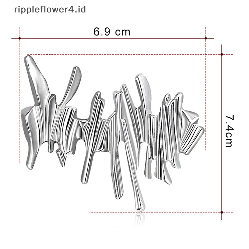 {rippleflower4.id} Logam Tidak Teratur Bros Pin Retro Fashion Kepribadian Lencana Pria Dan Wanita Aksesoris Pakaian Hadiah~