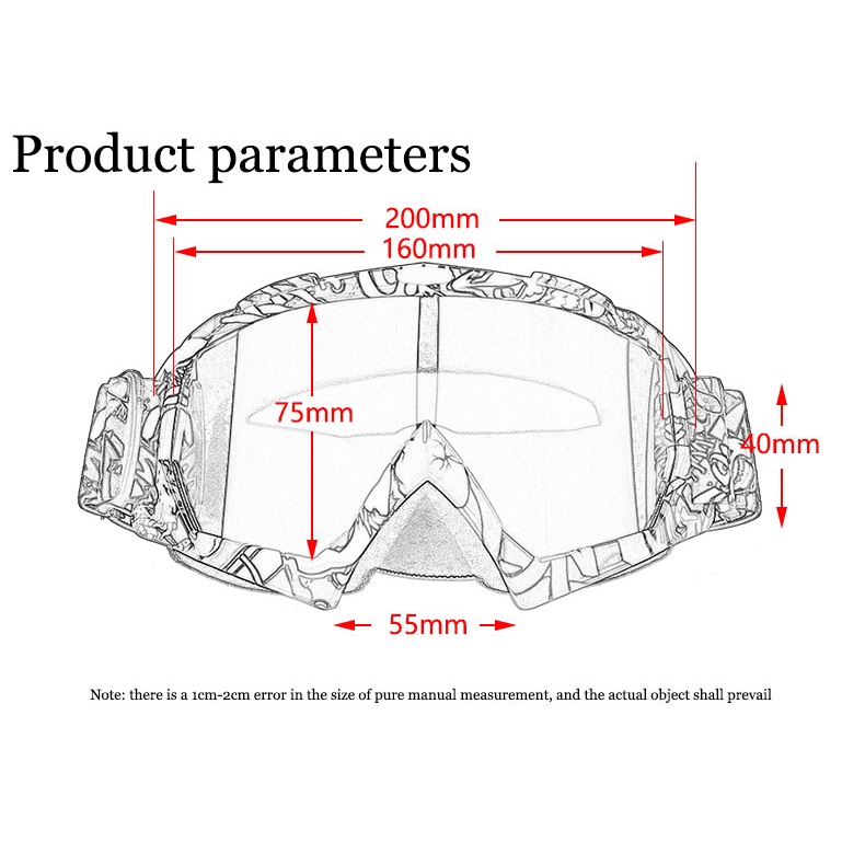 YGRETTE - GOGGLE SKI MOTO CROSS TRAIL KACAMATA HELM CROSS TRAIL GOGLE MTB