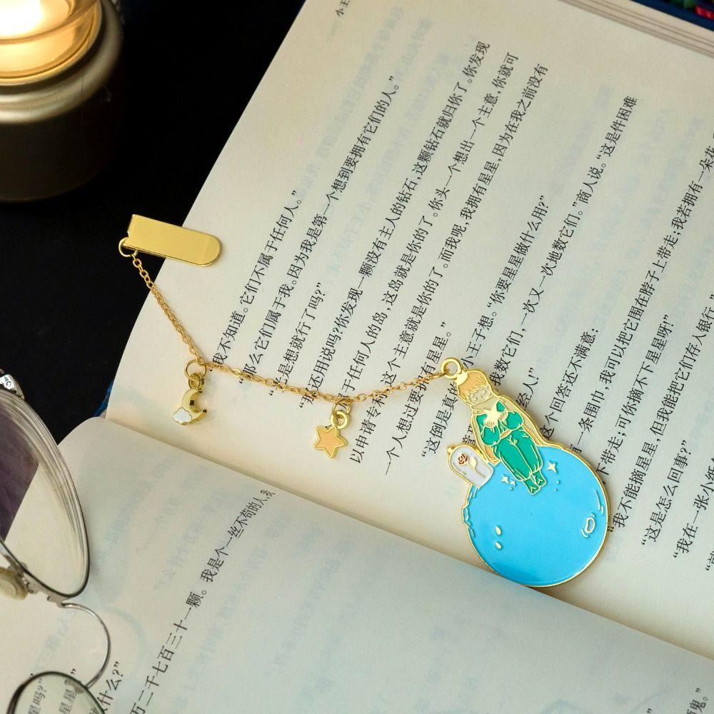 【 ELEGANT 】 Little Prince Bookmark Kawaii Kartun Buku Paginator Alat Tulis Guru Book Lover Membaca Bookmark